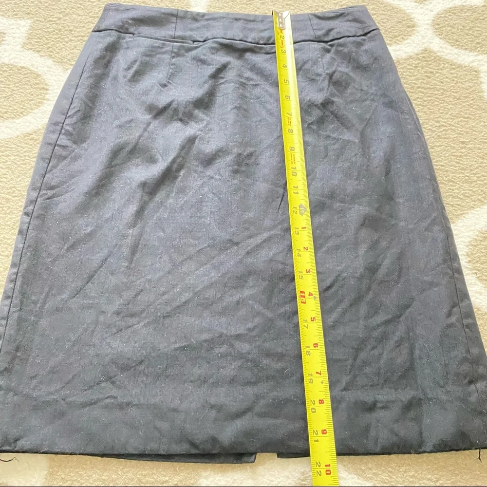 J. Crew Super 120's Solid Black 100% Wool Pencil Skirt Women's size 2